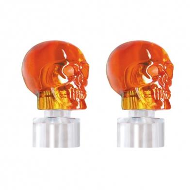 Stainless Bumper Guide Kit W/ Skull Top - Amber