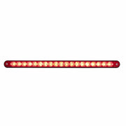 19 LED 12" REFLECTOR LIGHT BAR WITH BLACK HOUSING - RED LED/RED LENS