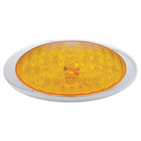 48 AMBER LED "PHANTOM III" P/T/C LIGHT W/ CHROME RIM - AMBER LENS