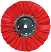 8" Red Treated Airway Buff - 5/8" & 1/2" Arbor