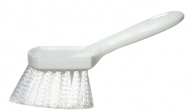 4" White Scrub Brush W/ Handle
