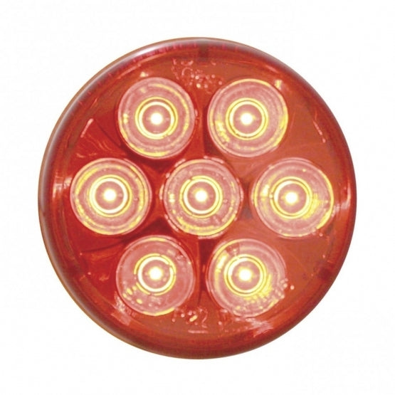 7 RED LED 2" REFLECTOR CLEARANCE/MARKER LIGHT - RED LENS 