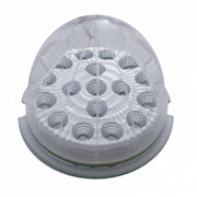 17 AMBER LED ROUND REFLECTOR AUXILIARY/CAB LIGHT - CLEAR LENS 