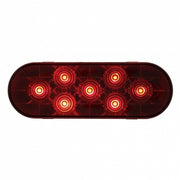7 LED 6” OVAL S/T/T LIGHT - RED LED/RED LENS
