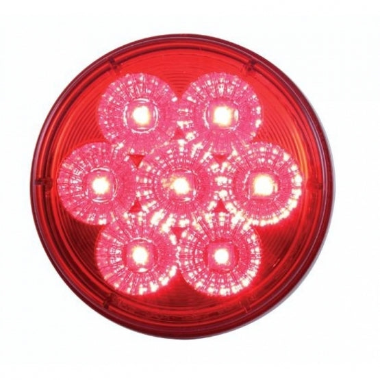 7 RED LED 4" S/T/T 12V/24V LIGHT - RED LENS