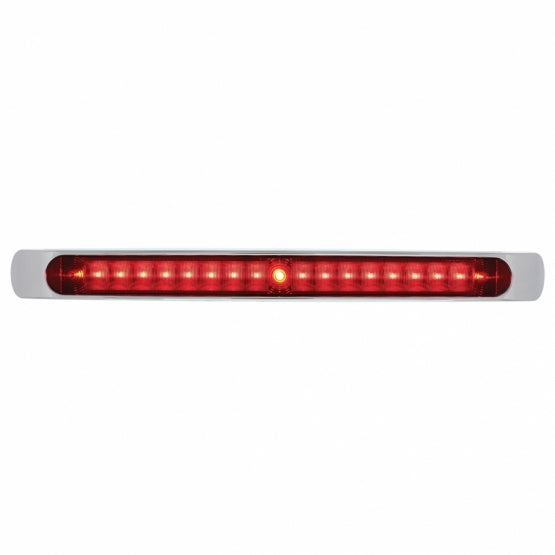 19 RED LED 17" S/T/T LIGHT BAR WITH CHROME BEZEL