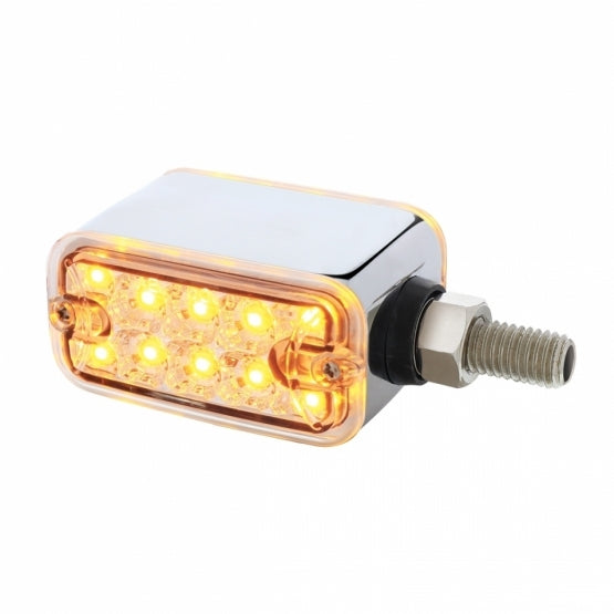 CARD10 AMBER/10 RED LED DUAL FUNCTION STRAIGHT MOUNT DOUBLE FACE REFLECTOR LIGHT - CLEAR LENS/CLEAR LENS