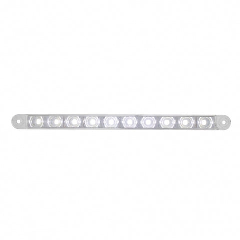 10 LED 9" AUXILIARY LIGHT BAR - WHITE LED/CLEAR LENS