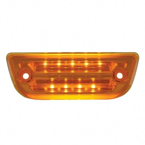 9 LED RECTANGULAR CAB LIGHT FOR PETERBILT 579 & KENWORTH T680 - AMBER LED/AMBER LENS