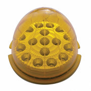 17 AMBER LED ROUND REFLECTOR AUXILIARY/CAB LIGHT - AMBER LENS 