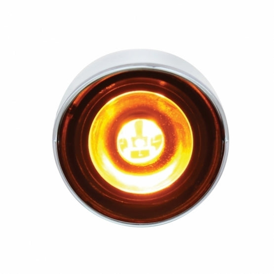 3 HIGH POWER LED 1" AUXILIARY/UTILITY LIGHT WITH VISOR - DUAL FUNCTION - AMBER LED/AMBER LENS