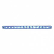 14 LED 12" LIGHT BAR W/ CHROME PLASTIC BEZEL - BLUE LED/CLEAR LENS