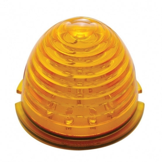 17 AMBER LED ROUND BEEHIVE CAB LIGHT - AMBER LENS