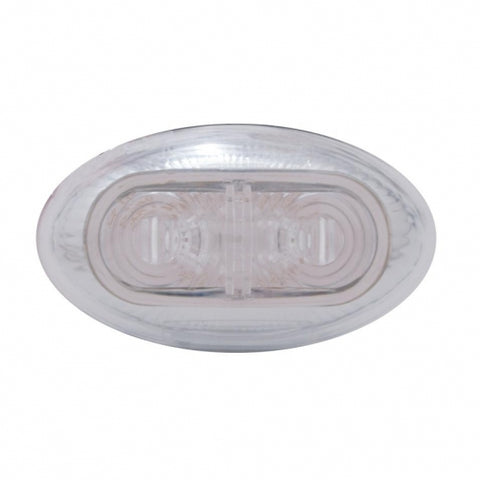 2 AMBER LED OVAL CLEARANCE/MARKER LIGHT - CLEAR LENS