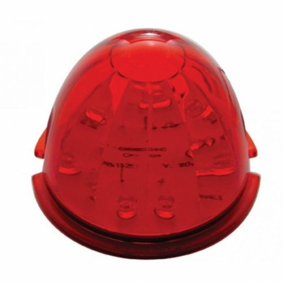 17 RED LED ROUND WATERMELON CAB LIGHT - RED LENS