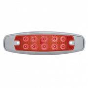 PACK 10 RED LED PETERBILT RECTANGULAR MARKER LIGHT W/ REFLECTOR - RED LENS