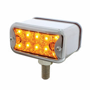 10 AMBER/10 RED LED DUAL FUNCTION T-MOUNT DOUBLE FACE REFLECTOR LIGHT W/FLAT VISOR - AMBER LENS/RED LENS