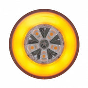 18 LED 4” ROUND “GLO” LIGHT - AMER LED/AMBER LENS