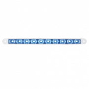 10 LED 9" AUXILIARY LIGHT BAR - BLUE LED/CLEAR LENS