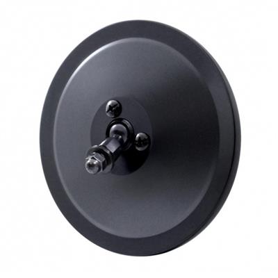 5" Smooth Mirror Head, Black