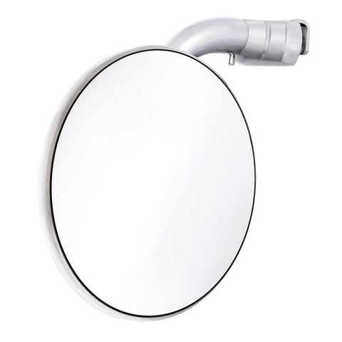 4" Curved Arm Peep Mirror w/Convex Mirror Glass And LED Turn Signal