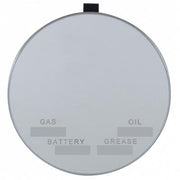 Round Visor Vanity Mirror With Service Info Markers