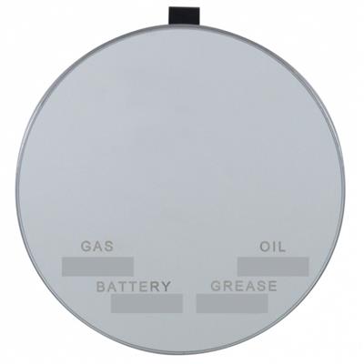 Round Visor Vanity Mirror With Service Info Markers