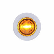 3 AMBER LED DUAL FUNCTION MINI AUXILIARY/UTILITY LIGHT W/ S.S. BEZEL - CLEAR LENS
