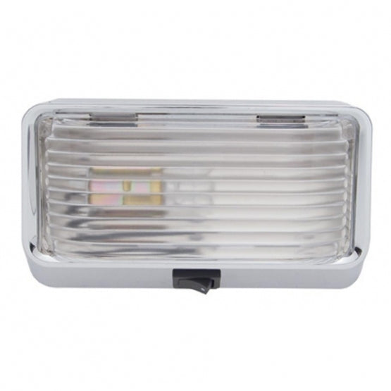  12 VOLT RECTANGULAR DOME LIGHT W/ 1156 BULB - CLEAR LENS