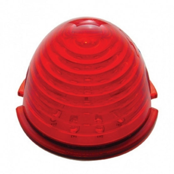 17 RED LED ROUND BEEHIVE CAB LIGHT - RED LENS