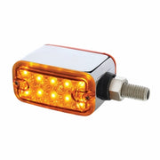 CARD10 AMBER/10 RED LED DUAL FUNCTION STRAIGHT MOUNT DOUBLE FACE REFLECTOR LIGHT - AMBER LENS/RED LENS