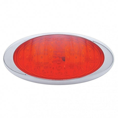 48 RED LED "PHANTOM III" S/T/T LIGHT W/ CHROME RIM - RED LENS