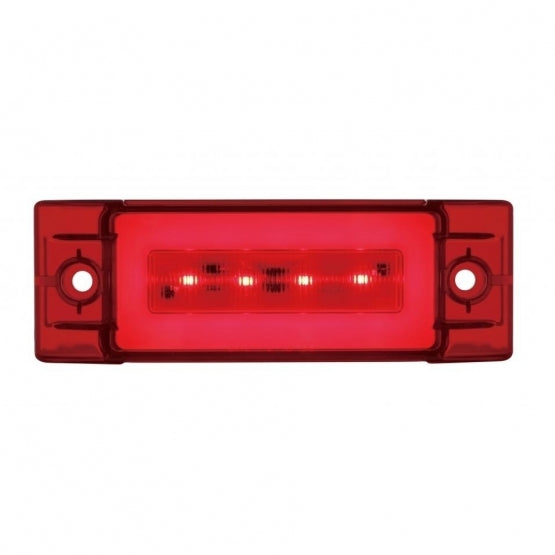 16 RED LED RECTANGULAR CLEARANCE/ MARKER LIGHT - GLO LIGHT - RED LENS