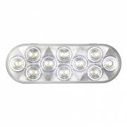 20 LED 6” OVAL BACK-UP LIGHT  - COMPETITION SERIES - WHITE LED/CLEAR LENS