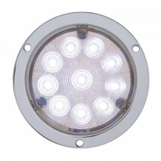 10 WHITE LED 4" DEEP DISH UTILITY/AUXILIARY LIGHT - CLEAR LENS