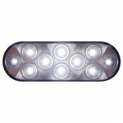 10 WHITE LED OVAL UTILITY/AUXILIARY LIGHT - CLEAR LENS 