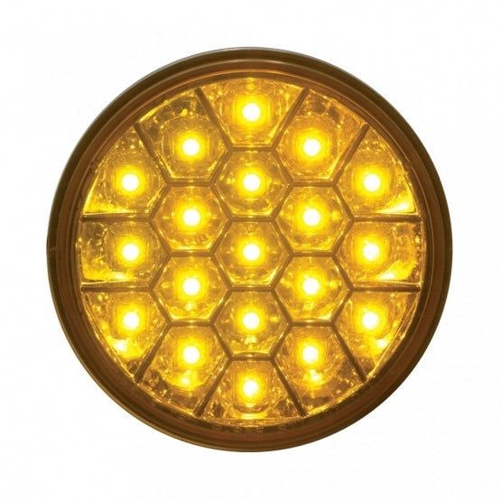 7 LED 4 Deep Dish Turn Signal Light - Amber LED/Clear Lens
