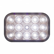 15 WHITE LED RECTANGULAR UTILITY/AUXILIARY LIGHT - CLEAR LENS