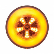 18 LED 4” ROUND “GLO” LIGHT - AMER LED/AMBER LENS