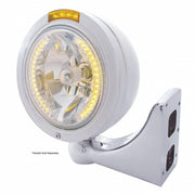 S.S. PB "BULLET" PB HEADLIGHT W/ AMBER DUAL FUNCTION SIGNAL LIGHT - 34 AMBER LED CRYSTAL HALOGEN