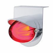  9 LED DUAL FUNCTION STAINLESS “GLO” LIGHT BRACKET WITH VISOR - RED LED / RED LENS