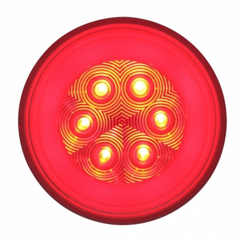 21 RED LED 4" "GLO" S/T/T LIGHT - CLEAR LENS