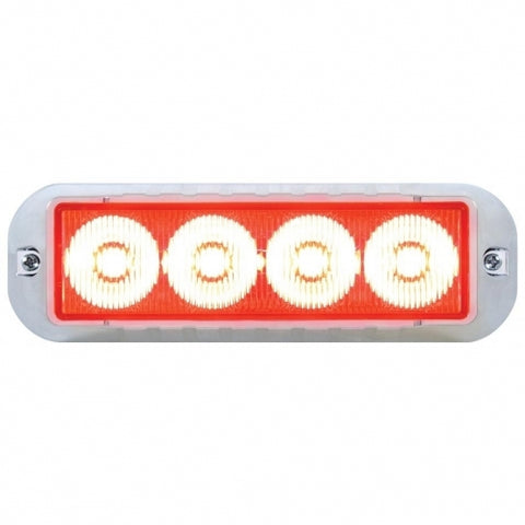 4 LED 12V/24V STROBE LIGHT - RED