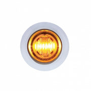 3 LED 3/4" "DOUBLE FURY" DUAL COLOR MINI CLEARANCE/MARKER LIGHT WITH BEZEL - AMBER/RED