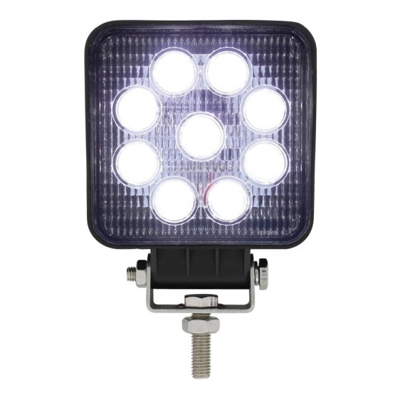 9 HIGH POWER 3 WATT LED SQUARE WORK LIGHT - COMPETITION SERIES